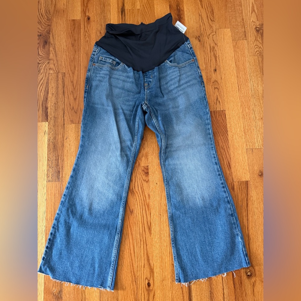 Old Navy Women's Blue Flare Maternity Jeans